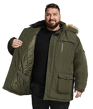 Soularge Men's Big and Tall Winter Warm Insulated Utility